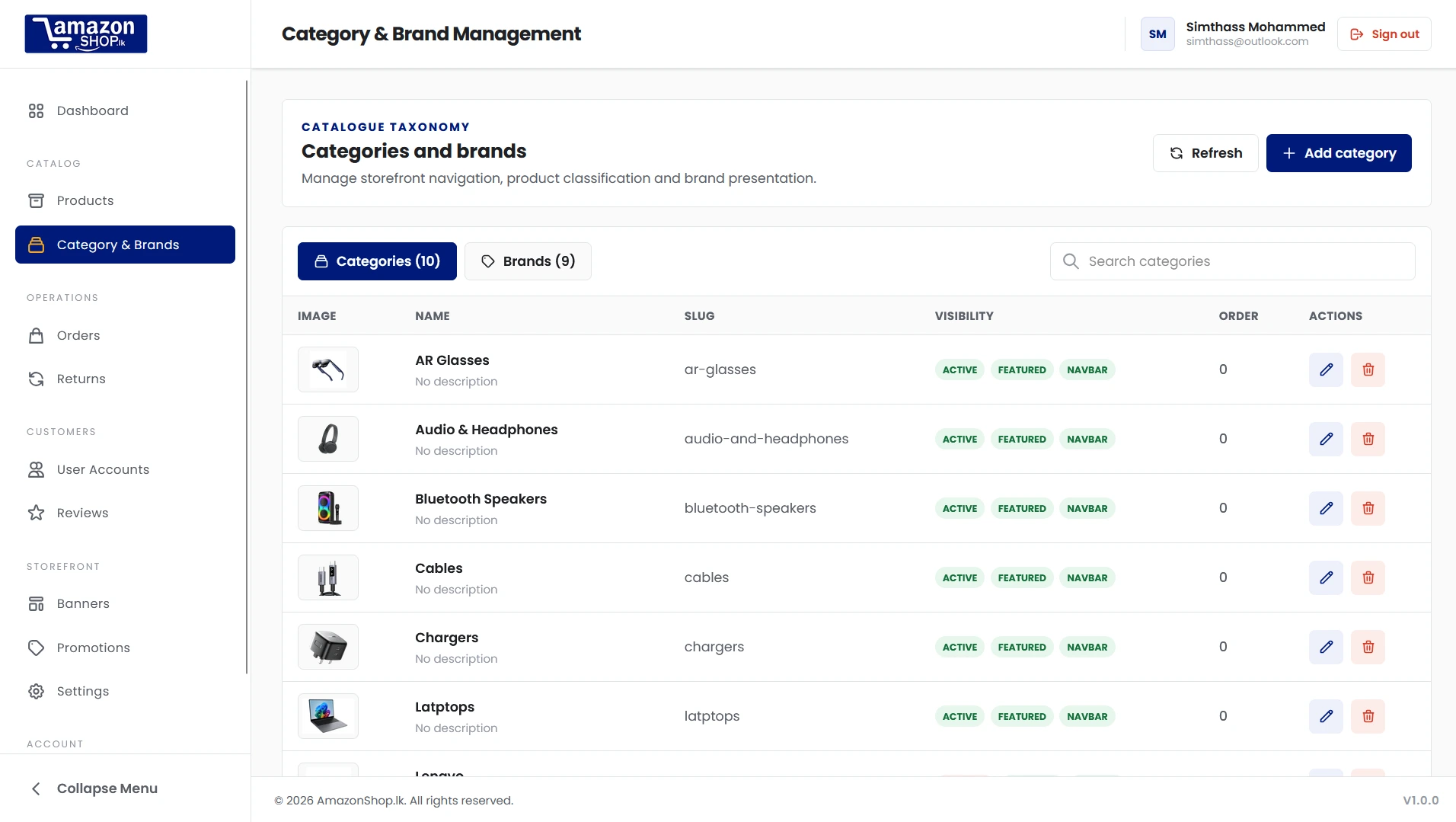 AmazonShop.lk - desktop storefront view